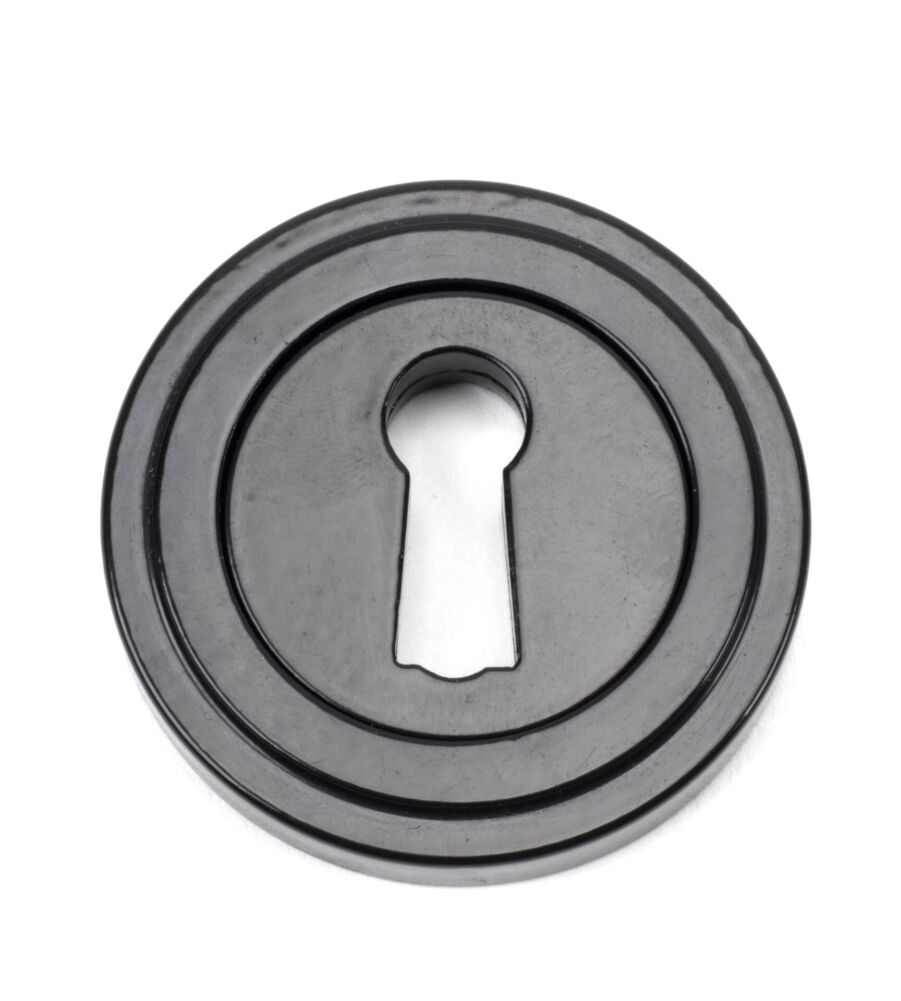 From The Anvil Black Round Escutcheon (Art Deco)