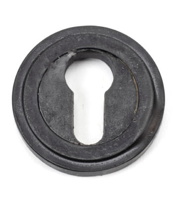 From The Anvil External Beeswax Round Euro Escutcheon (Art Deco)