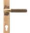 From The Anvil Polished Bronze Brompton Slimline Espag. Lock Set