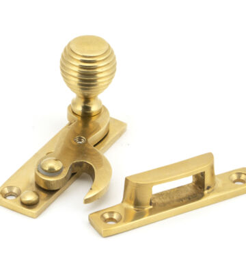 From The Anvil Polished Brass Beehive Sash Hook Fastener