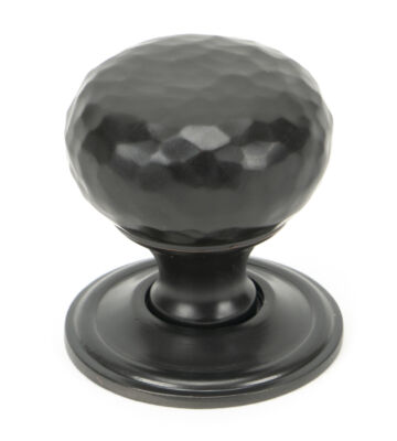 From The Anvil Aged Bronze Hammered Mushroom Cabinet Knob 32mm