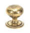 From The Anvil Aged Brass Hammered Mushroom Cabinet Knob 38mm
