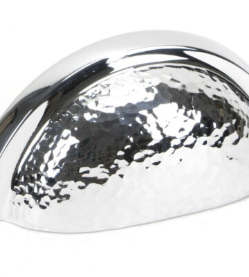 From The Anvil Polished Chrome Hammered Regency Concealed Drawer Pull