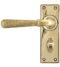 From The Anvil Aged Brass Hammered Newbury Lever Bathroom Set