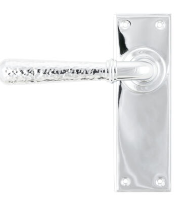 From The Anvil Polished Chrome Hammered Newbury Lever Latch Set