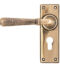 From The Anvil Polished Bronze Hammered Newbury Lever Euro Set