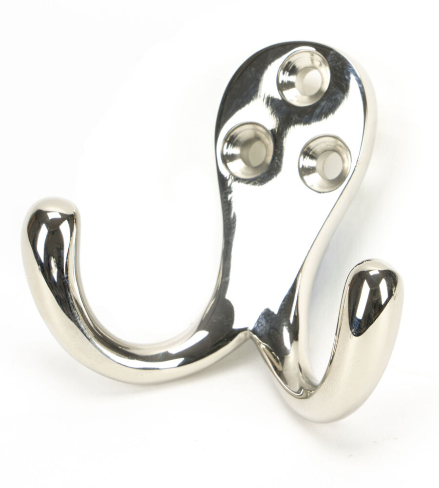 From The Anvil Polished Nickel Celtic Double Robe Hook