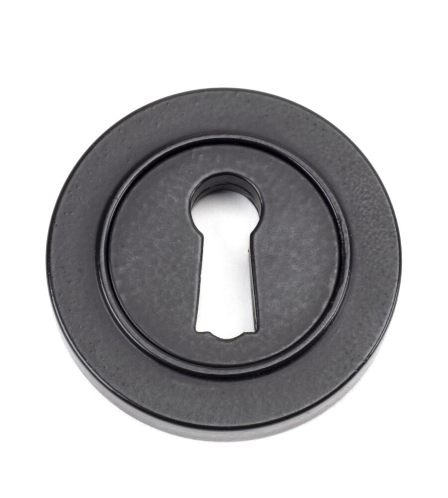 From The Anvil Matt Black Round Escutcheon (Plain)