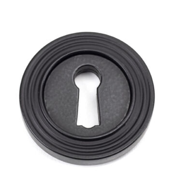 From The Anvil Matt Black Round Escutcheon (Beehive)