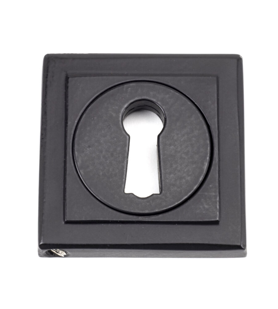 From The Anvil Matt Black Round Escutcheon (Square)