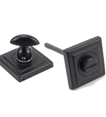 From The Anvil Matt Black Round Thumbturn Set (Square)