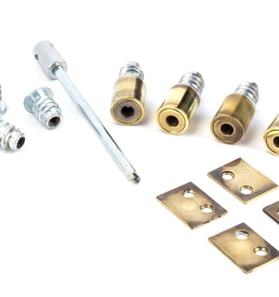 From The Anvil Aged Brass Secure Stops (Pack of 4)