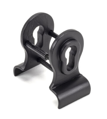 From The Anvil Matt Black 50mm Euro Door Pull (Back To Back Fixing)