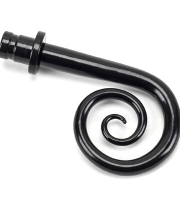 From The Anvil Black Monkeytail Curtain Finial (pair)