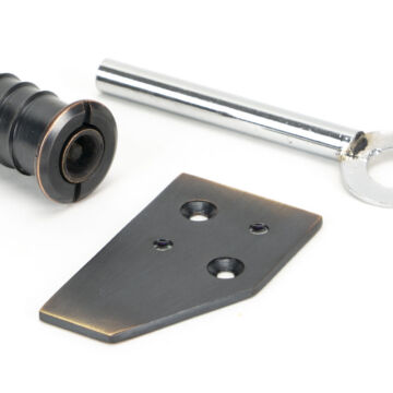 From The Anvil Aged Bronze Key-Flush Sash Stop