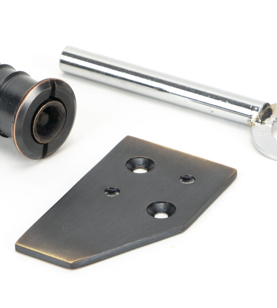 From The Anvil Aged Bronze Key-Flush Sash Stop