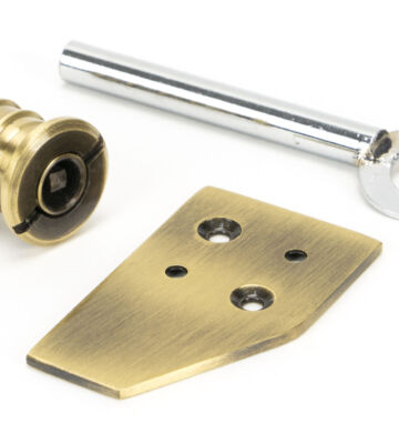 From The Anvil Aged Brass Key-Flush Sash Stop
