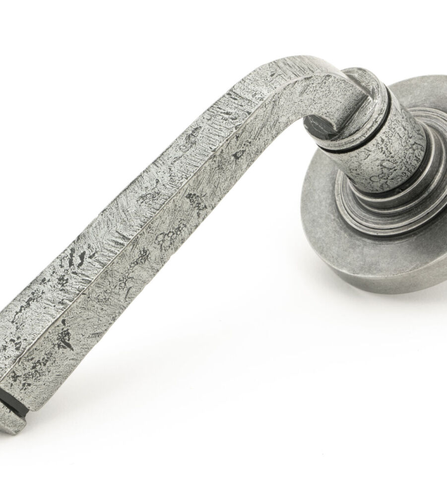 From The Anvil Pewter Avon Round Lever on Rose Set (Plain) - U
