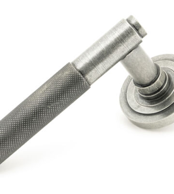 From The Anvil Pewter Brompton Lever on Rose Set (Art Deco) – U
