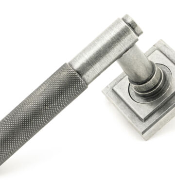 From The Anvil Pewter Brompton Lever on Rose Set (Square) – U