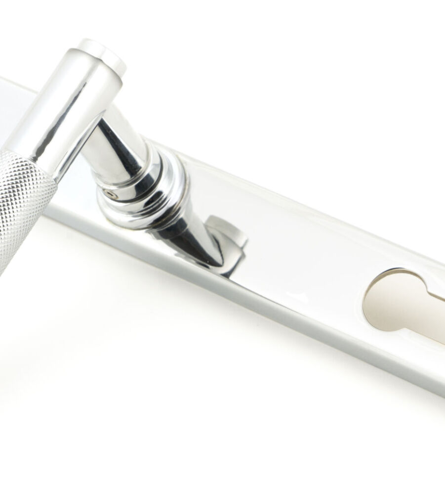From The Anvil Polished Chrome Brompton Slimline Lever Espag. Lock Set - Image 3