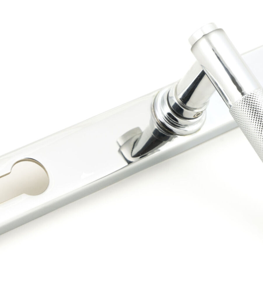 From The Anvil Polished Chrome Brompton Slimline Lever Espag. Lock Set - Image 4