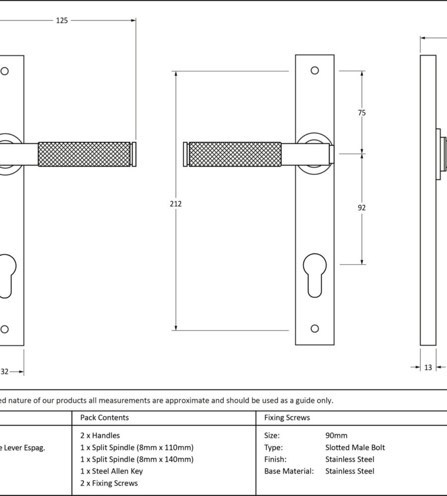 From The Anvil Polished Chrome Brompton Slimline Lever Espag. Lock Set - Image 9