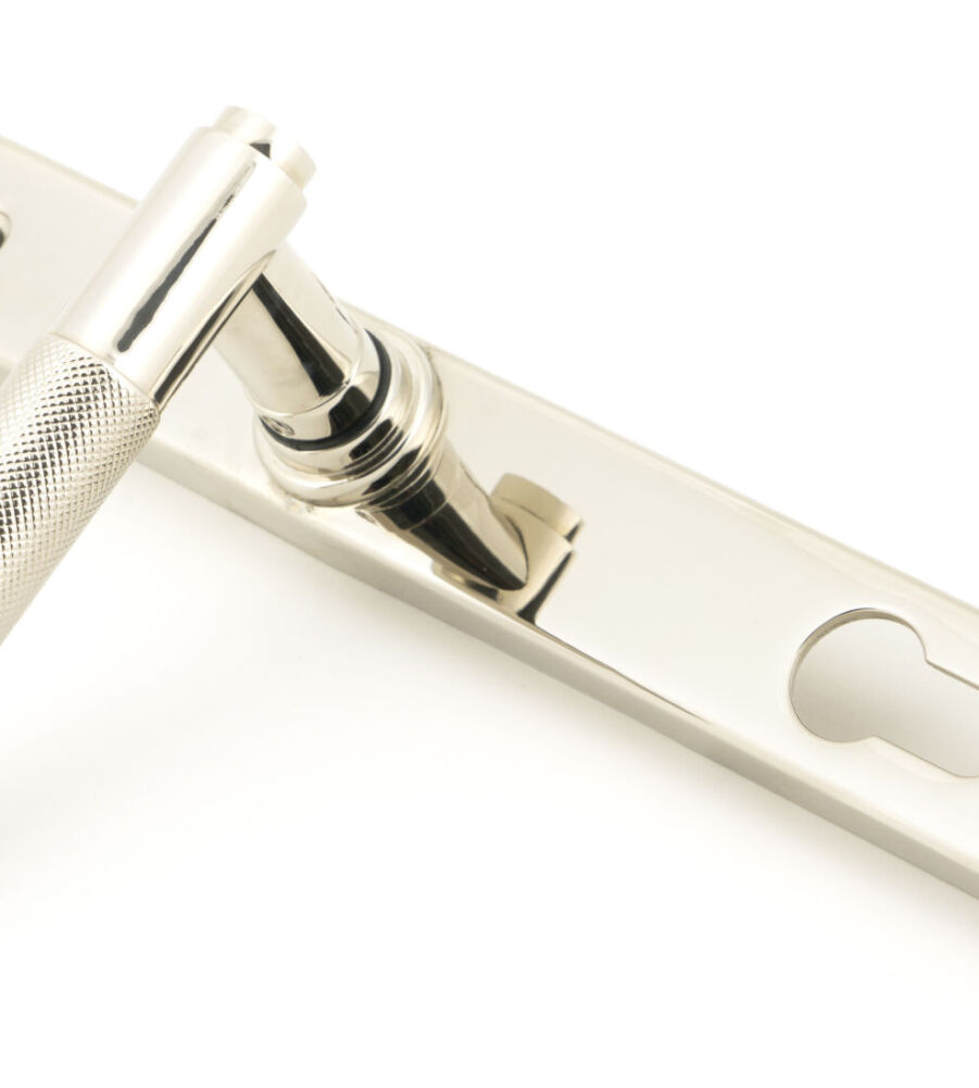 From The Anvil Polished Nickel Brompton Slimline Lever Espag. Lock Set - Image 3