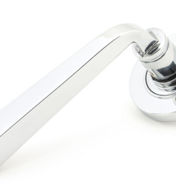From The Anvil Polished Chrome Avon Round Lever on Rose Set (Plain)
