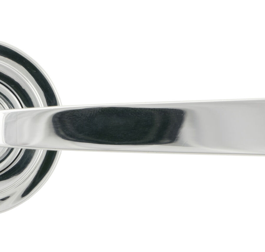 From The Anvil Polished Chrome Avon Round Lever on Rose Set (Art Deco) - Image 2
