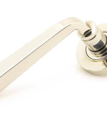 From The Anvil Polished Nickel Avon Round Lever On Rose Set (Plain)
