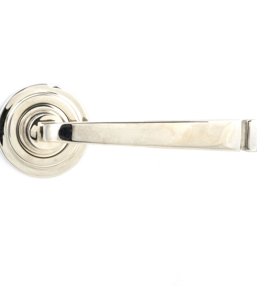 From The Anvil Polished Nickel Avon Round Lever on Rose Set (Art Deco) - Image 2