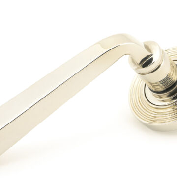 From The Anvil Polished Nickel Avon Round Lever On Rose Set (Beehive)