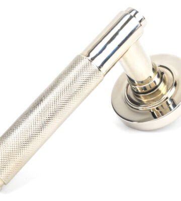 From The Anvil Polished Nickel Brompton Lever on Rose Set (Plain)