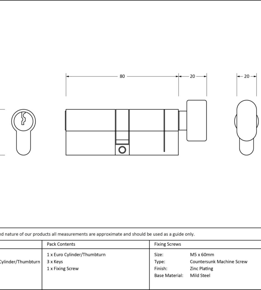 From The Anvil Polished Bronze 40/40 5pin Euro Cylinder/Thumbturn - Image 5