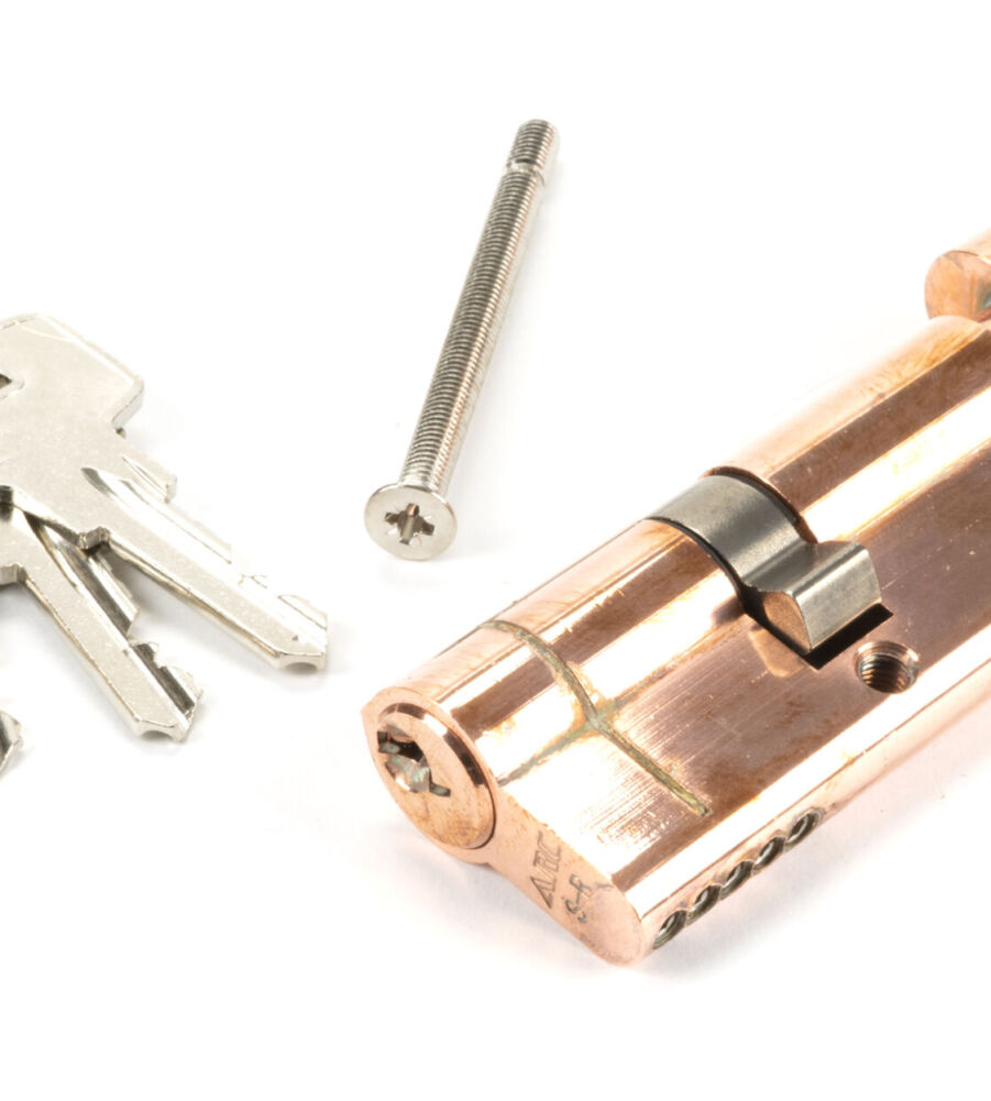 From The Anvil Polished Bronze 35/35 5pin Euro Cylinder/Thumbturn KA - Image 3