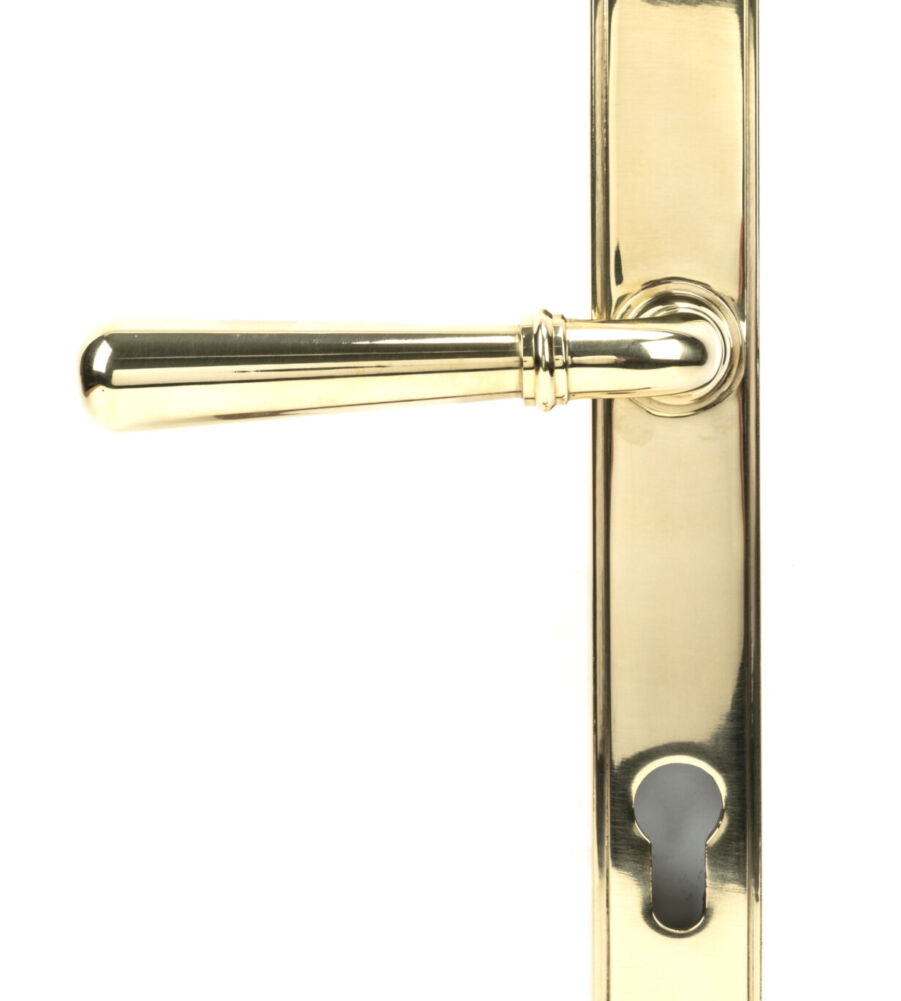 From The Anvil Polished Brass Newbury Slimline Lever Espag. Lock Set - Image 2