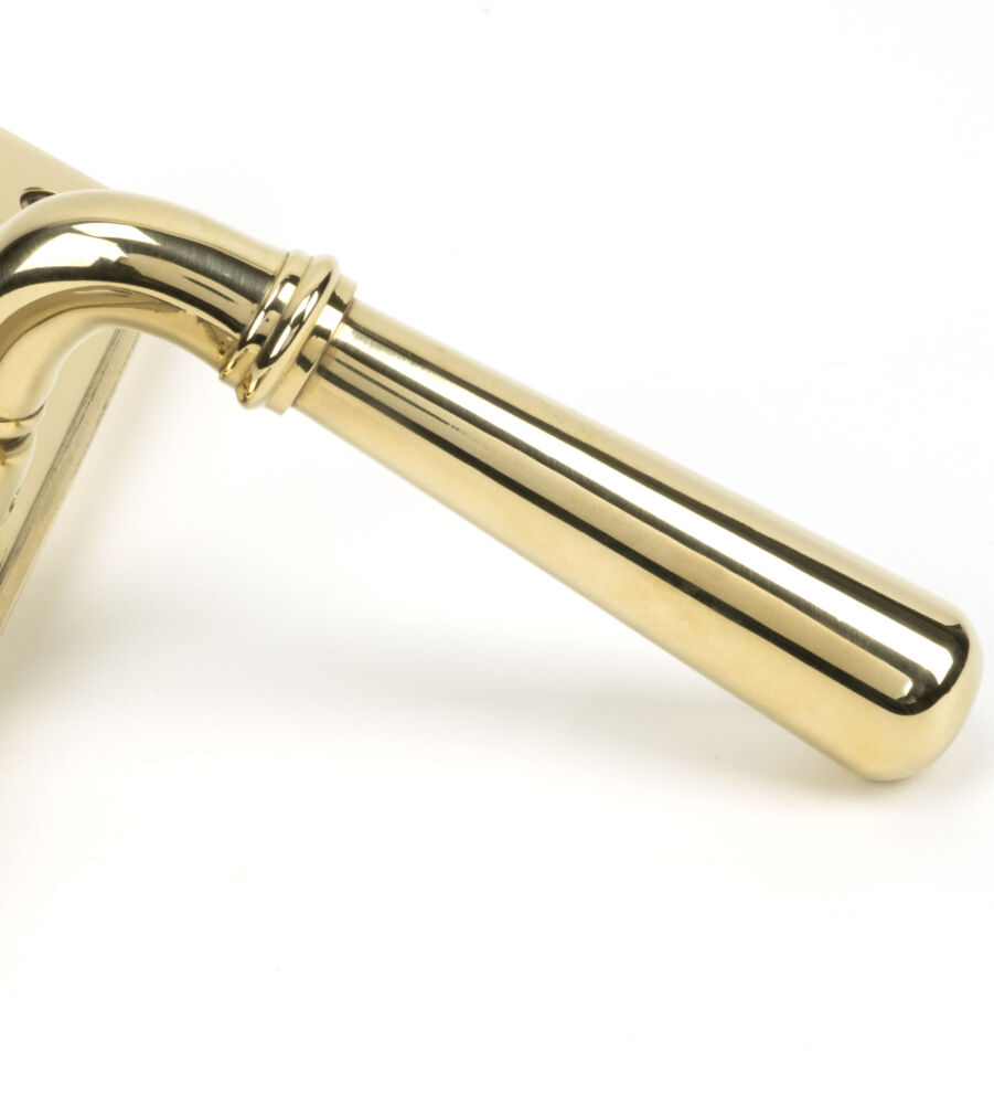 From The Anvil Polished Brass Newbury Slimline Lever Espag. Lock Set - Image 5