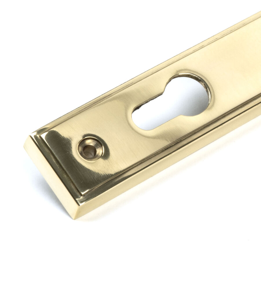From The Anvil Polished Brass Newbury Slimline Lever Espag. Lock Set - Image 6