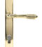 From The Anvil Polished Brass Reeded Slimline Lever Espag. Lock Set