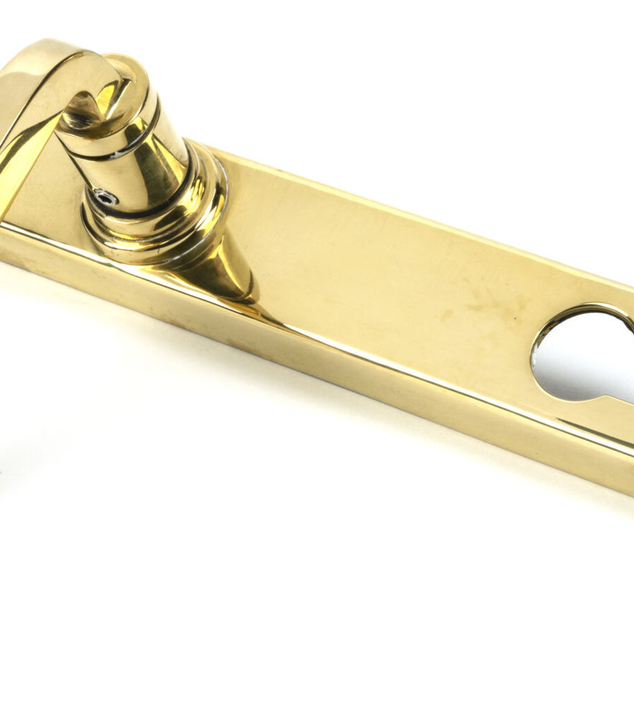 From The Anvil Polished Brass Avon Slimline Lever Espag. Lock Set - Image 4