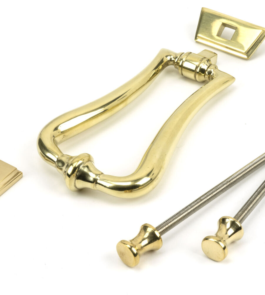 From The Anvil Polished Brass Slimline Art Deco Door Knocker - Image 3