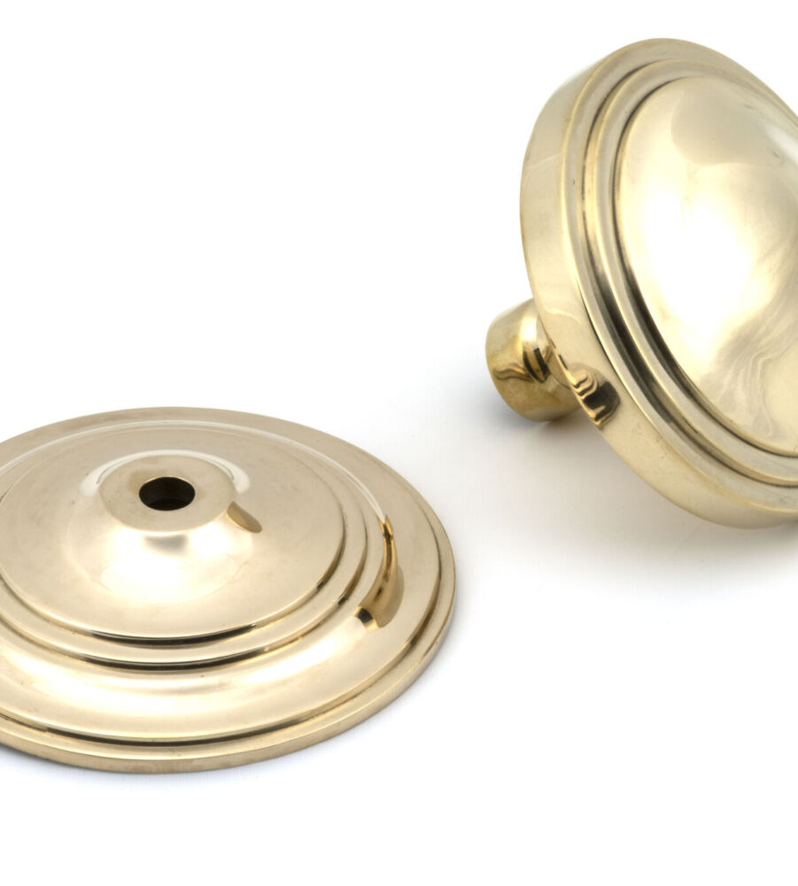 From The Anvil Polished Brass Art Deco Centre Door Knob - Image 2