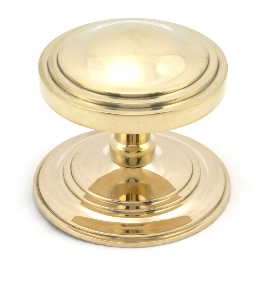 From The Anvil Polished Brass Art Deco Centre Door Knob