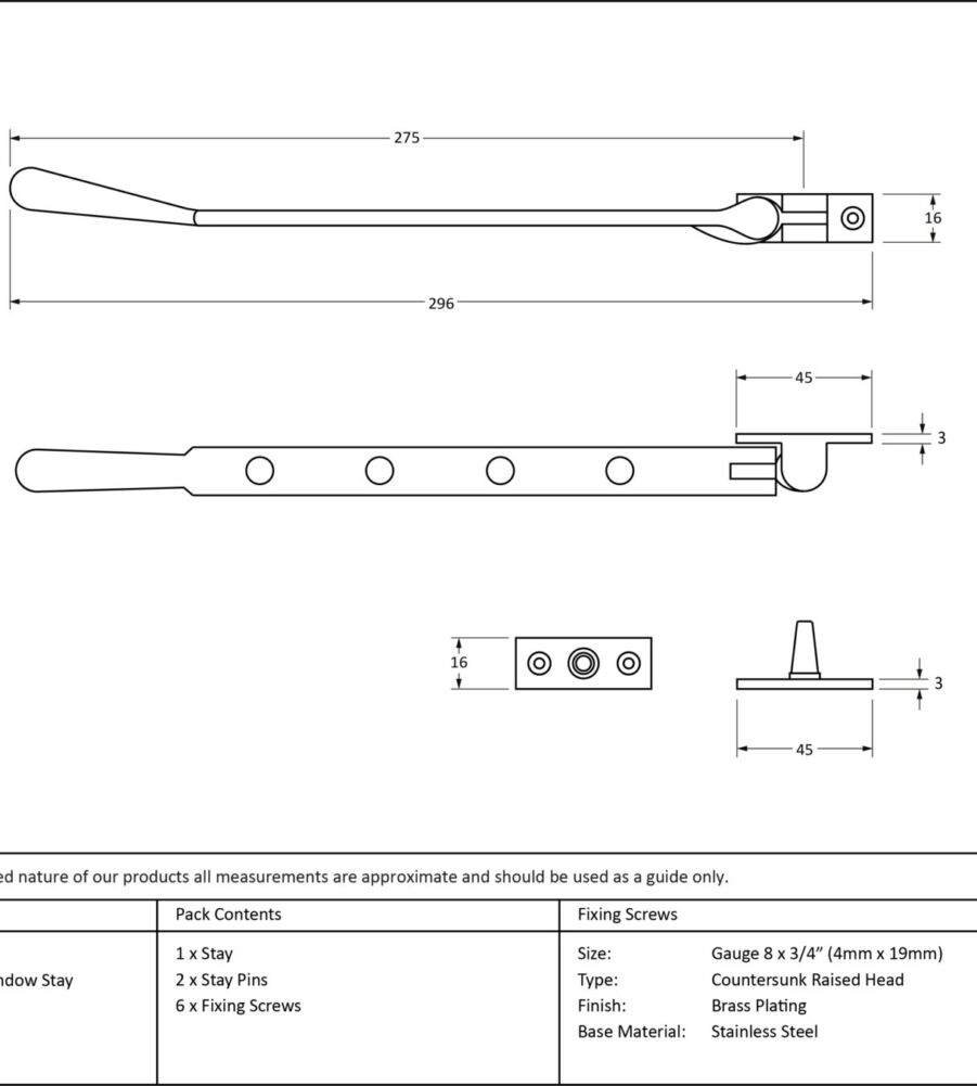 From The Anvil Polished Brass 10" Newbury Stay - Image 4