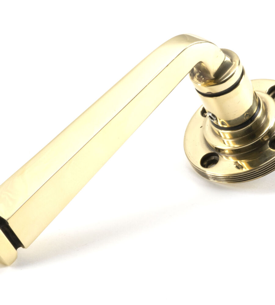 From The Anvil Aged Brass Avon Round Lever on Rose Set (Plain) - Unsprung - Image 3