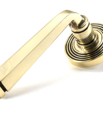 From The Anvil Aged Brass Avon Round Lever on Rose Set (Beehive) – Unsprung