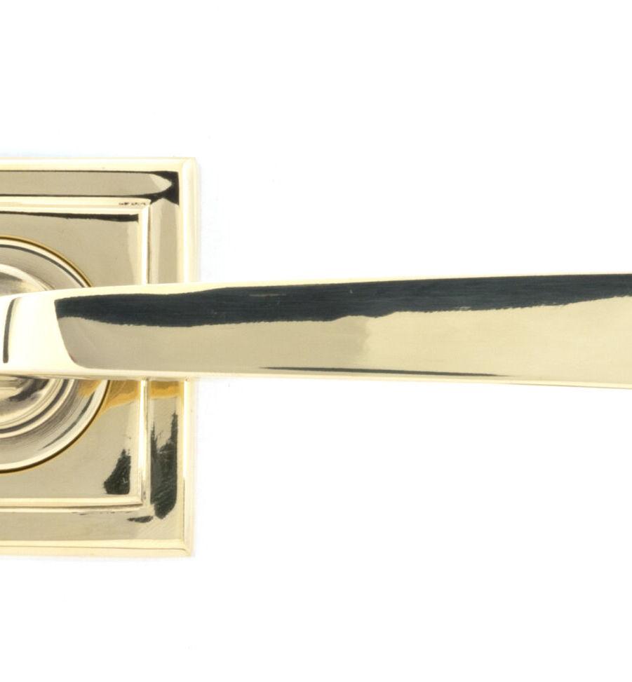 From The Anvil Aged Brass Avon Round Lever on Rose Set (Square) - Unsprung - Image 2