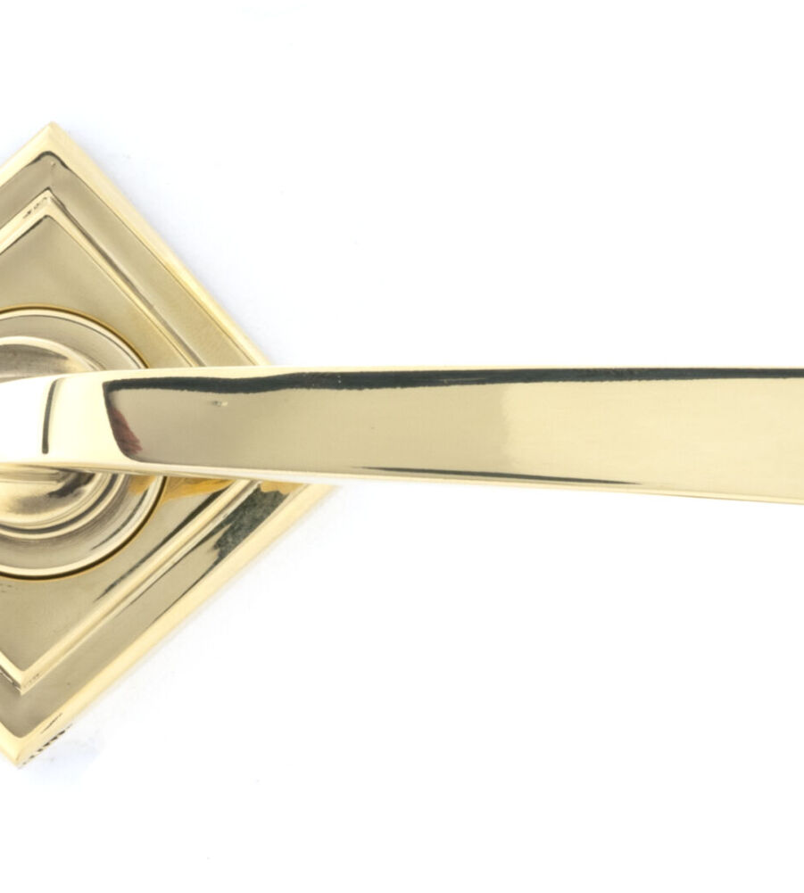 From The Anvil Aged Brass Avon Round Lever on Rose Set (Square) - Unsprung - Image 3
