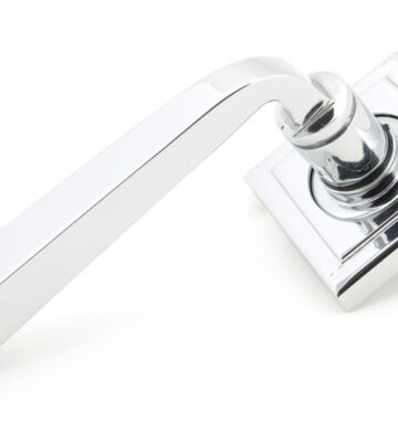 From The Anvil Polished Chrome Avon Round Lever on Rose Set (Square) – Unsprung